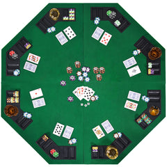 EVIEUN 48-inch poker table top shows 8-player layout for home casino-style play.