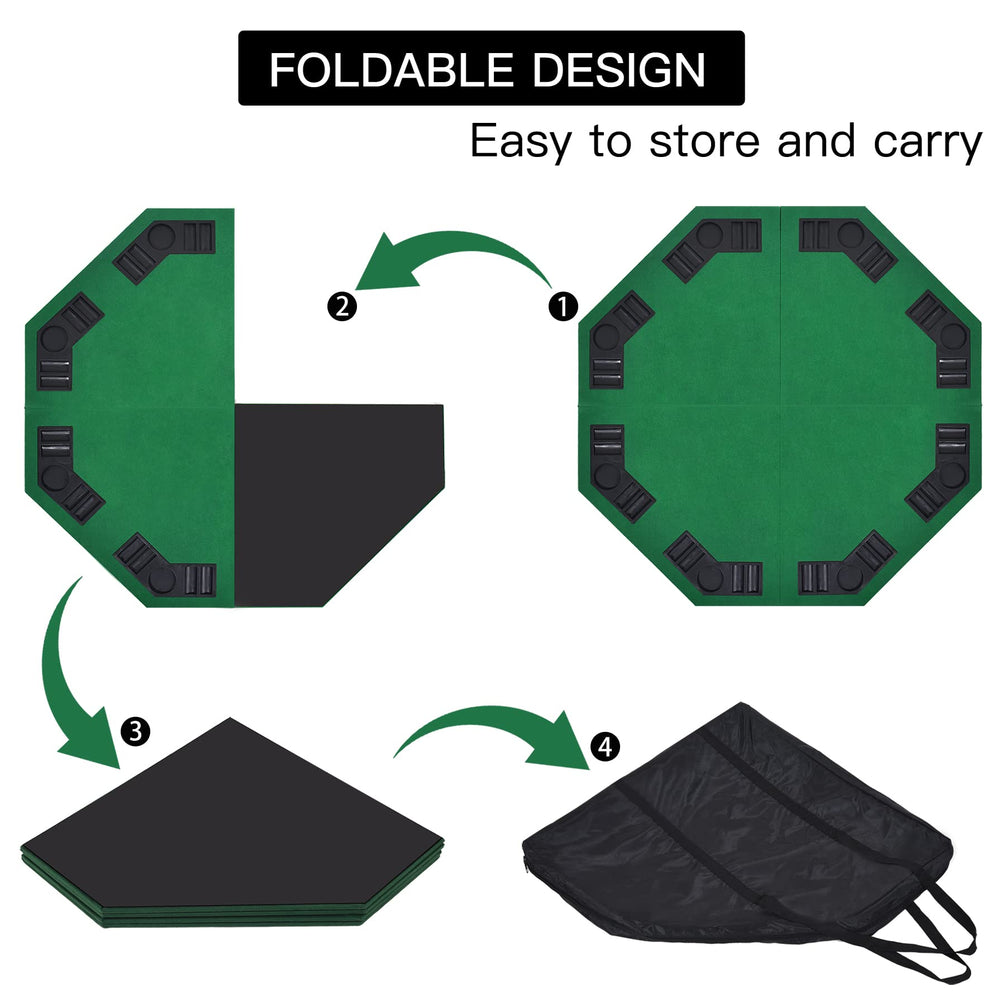 EVIEUN portable poker table mat ideal for camping and parties.