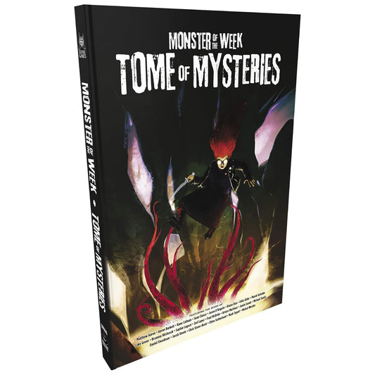 Evil Hat Tome of Mysteries cover inviting new investigations for Monster of the Week.