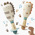 Evoceler Stegosaurus baby rattle for tactile exploration and gentle sounds