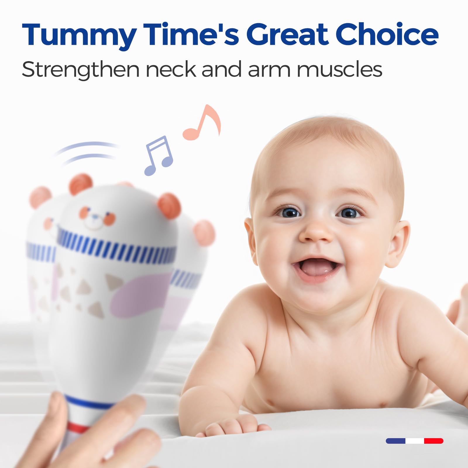 Evoceler bear rattle in soft silicone is easy for small hands.