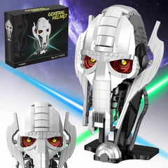 EvoFTIOR General Grievous helmet assembly with step-by-step guide for an engaging build