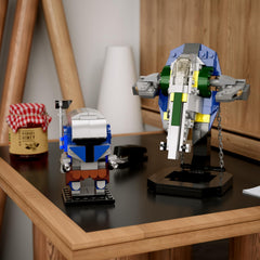 EvoFTIOR Jango Fett gun and jetpack accessories enhance realism.