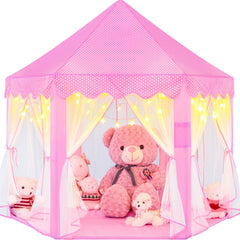 EVOIONOS Princess Tent features a castle design for imaginative play.