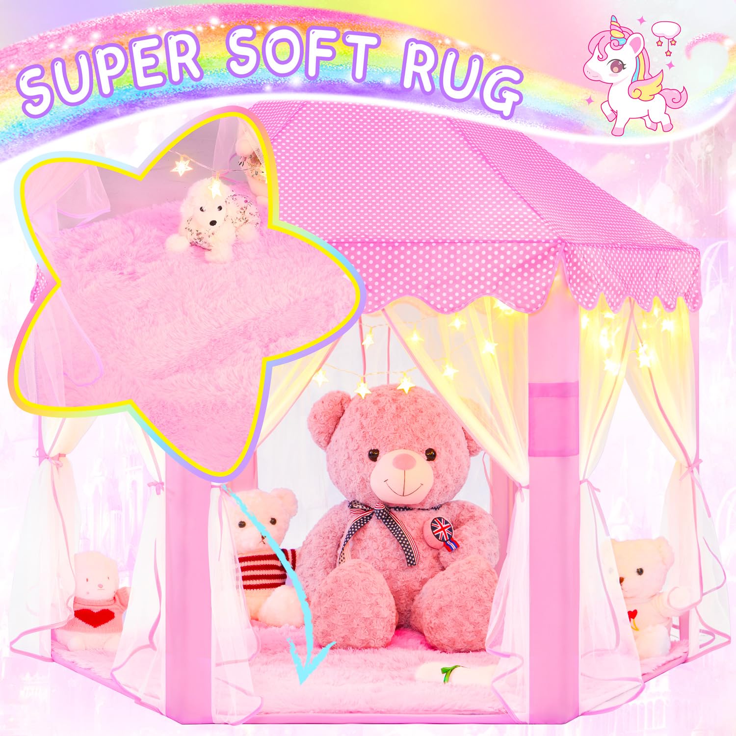 EVOIONOS Princess Tent comes gift-ready for birthdays and holidays.