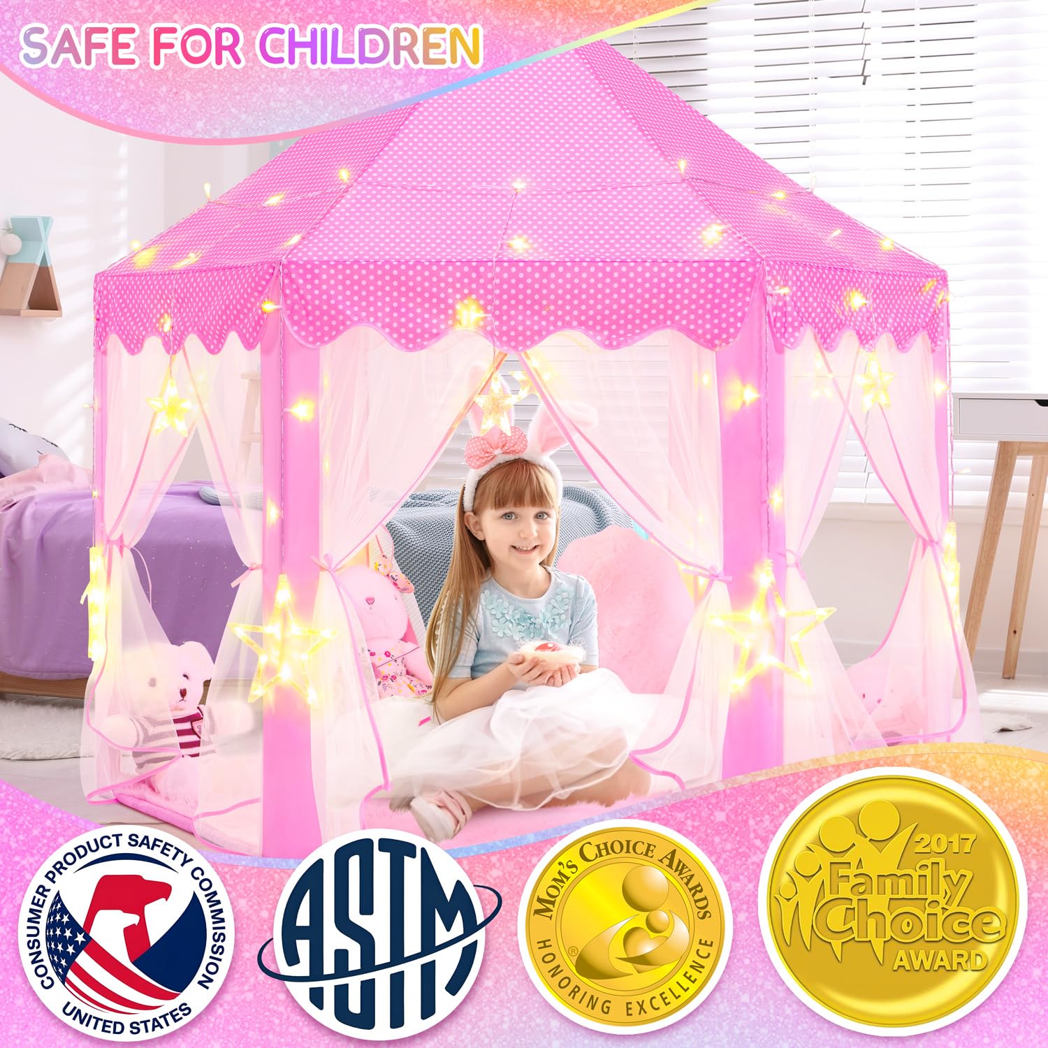 Evoionos Princess Tent indoor playhouse for cozy hideouts and stories.