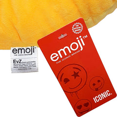 EvZ yellow emoticon plush close-up, showcasing soft fabric for cozy living room moments.