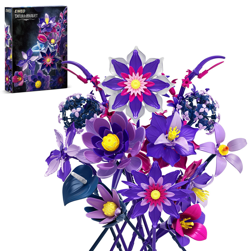 EWED Gothic Flowers Bouquet Building Set durable ABS bricks for long-lasting decor