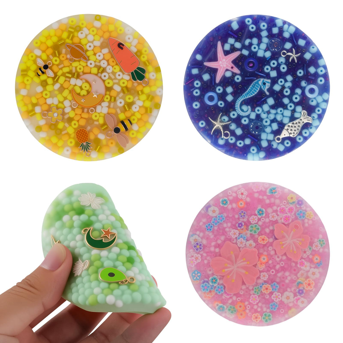 Excavatess Picky Pad blue closeup for discreet stress relief on the go.