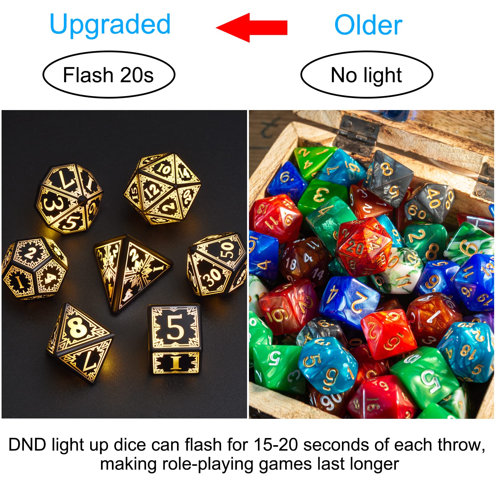 EXCECAR D10 light-up dice boost readability in fast battles