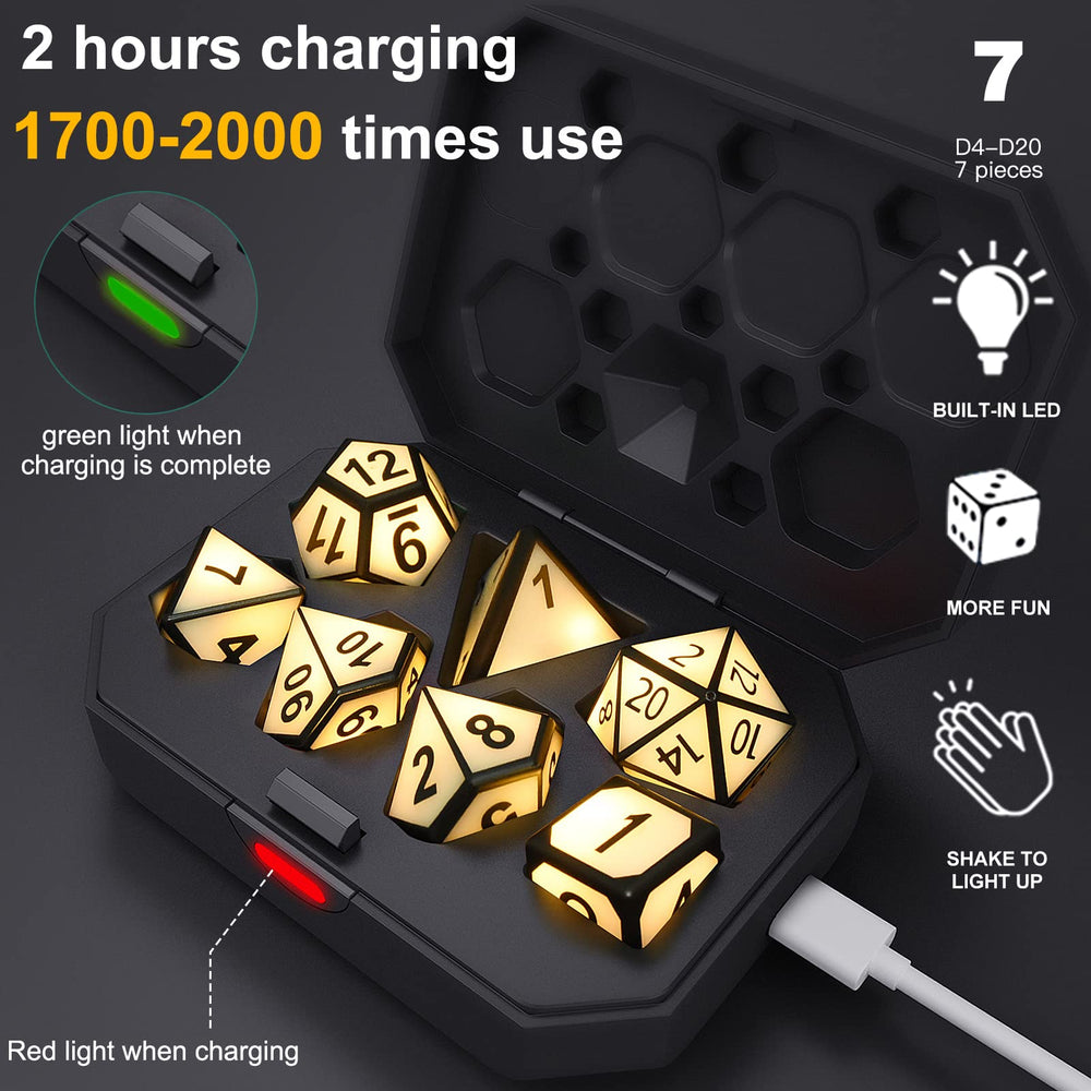 EXCECAR rechargeable DND D10 glow adds immersive tabletop play
