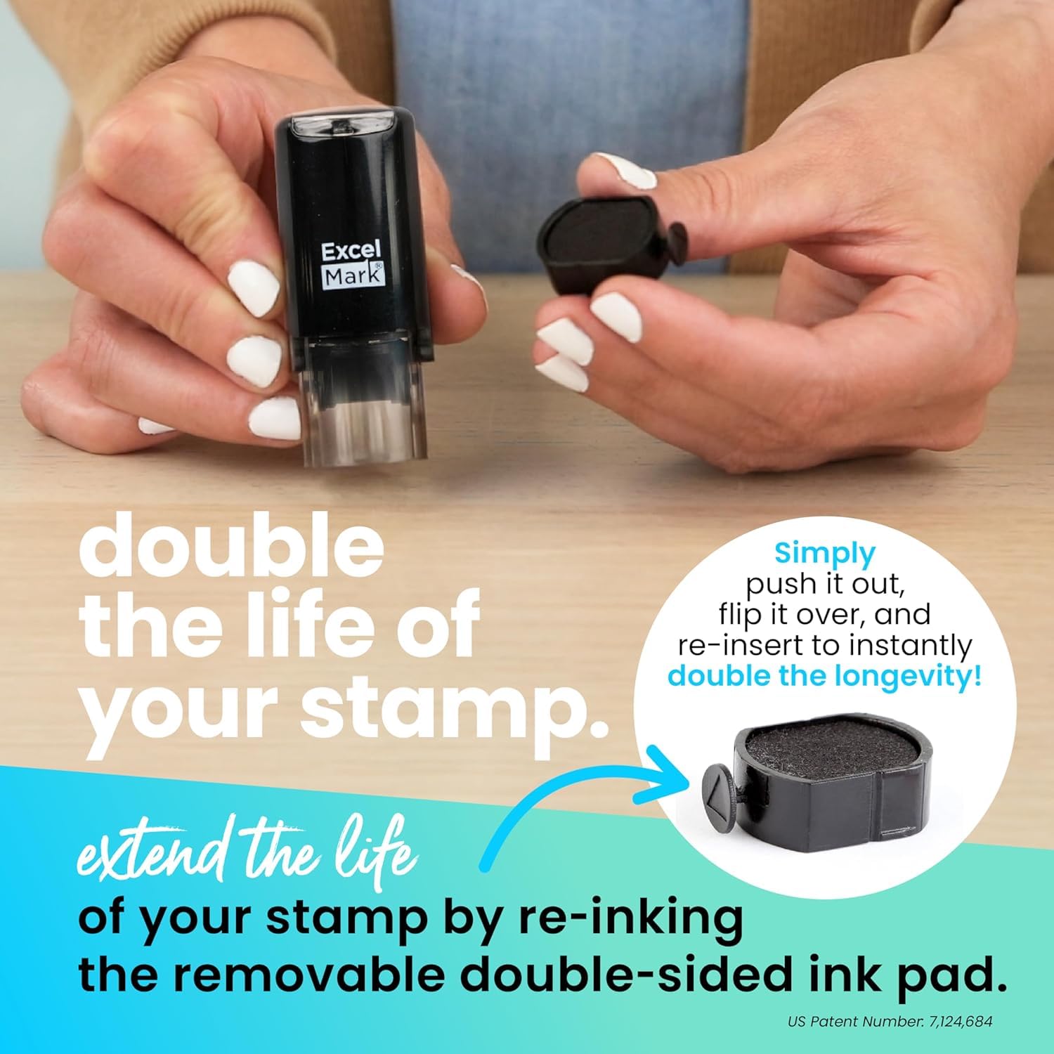Clear base alignment helps prevent smears on ExcelMark Happy Sun.