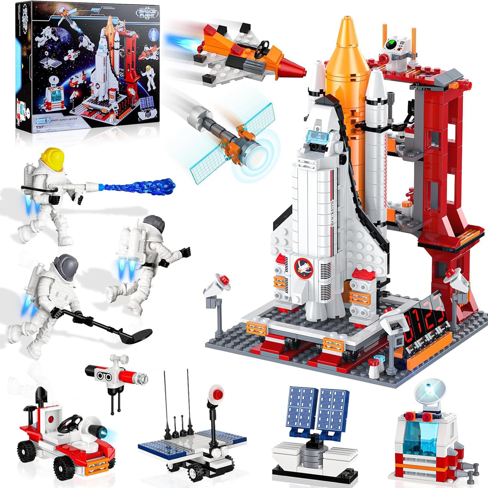 EXCOUP Space Exploration Shuttle main body enables durable, easy assembly.