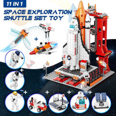 EXCOUP Space Exploration Shuttle robotic arm provides 360-degree play versatility.