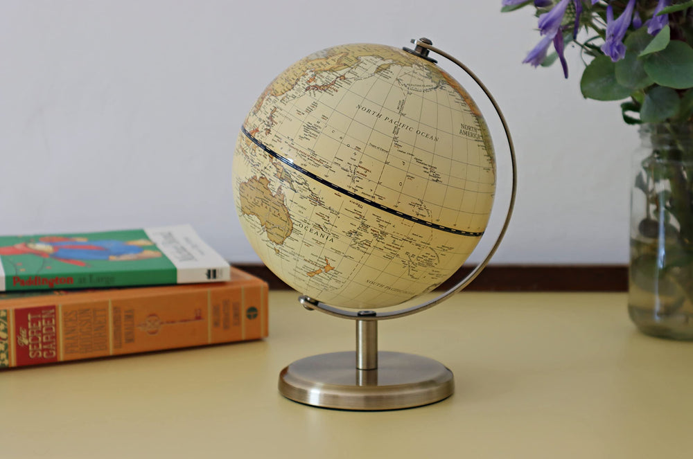 Exerz Antique Globe 5.5-inch gift-ready item for classrooms and studios