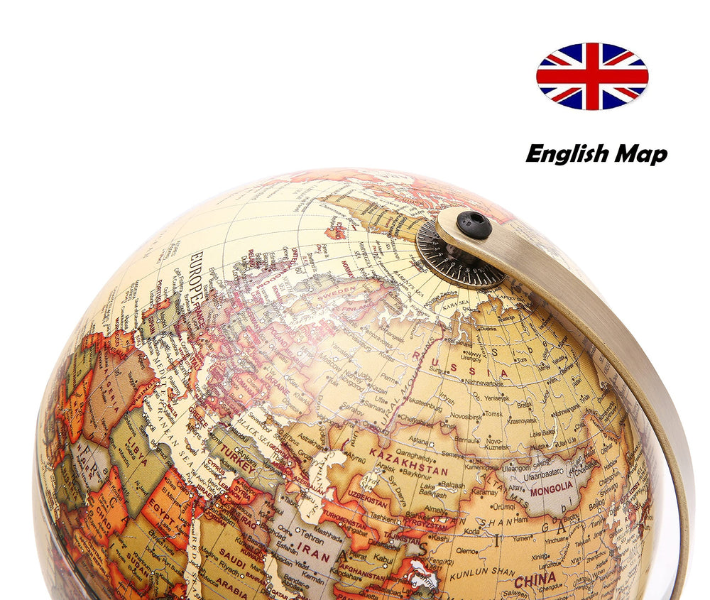 Exerz Antique Globe 5.5-inch packaging box ready for gifting