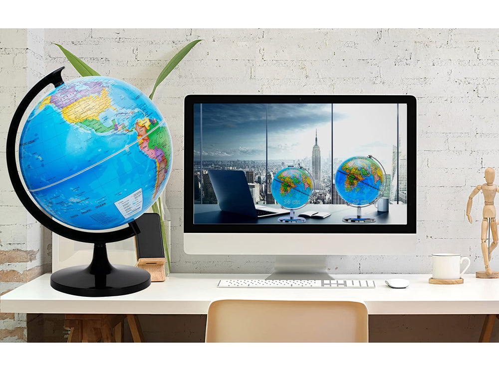 Exerz globe suitable for classroom, home, cafe display setups.