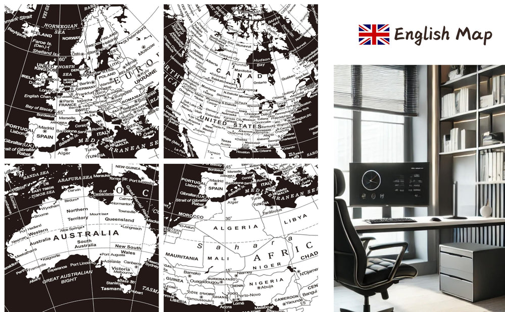 Exerz political boundaries globe highlights country names for quick reference