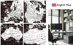 Exerz political boundaries globe highlights country names for quick reference