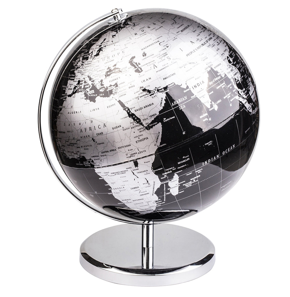 Exerz 12-inch world globe with arc base for desk learning and style