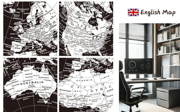 Exerz world globe shows political boundaries for quick reference