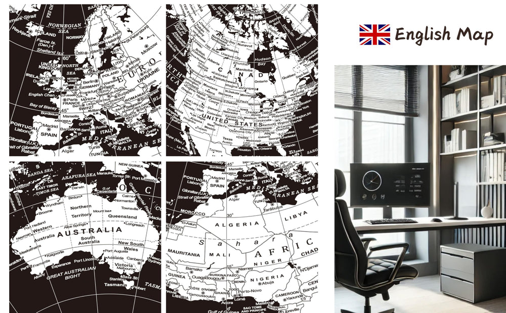 Exerz world globe shows political boundaries for quick reference