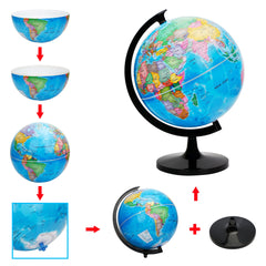 Exerz globe rotating on a sturdy stand for easy viewing.