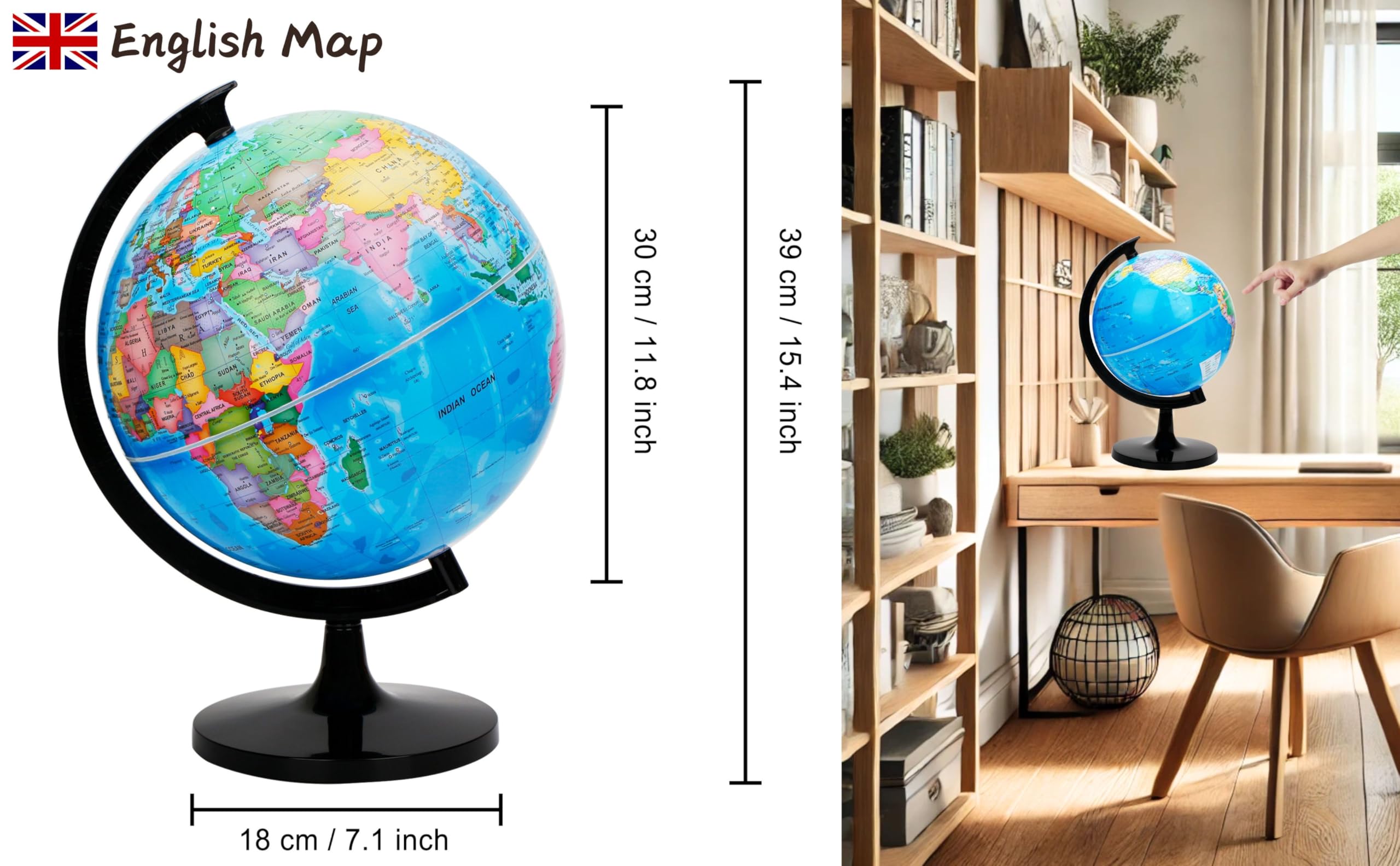 Exerz globe with step-by-step guide enabling easy setup.