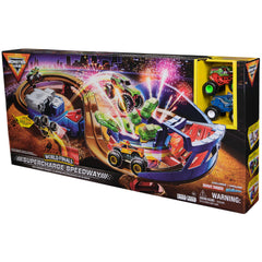 Expandable with other 1:64 Monster Jam trucks for bigger races