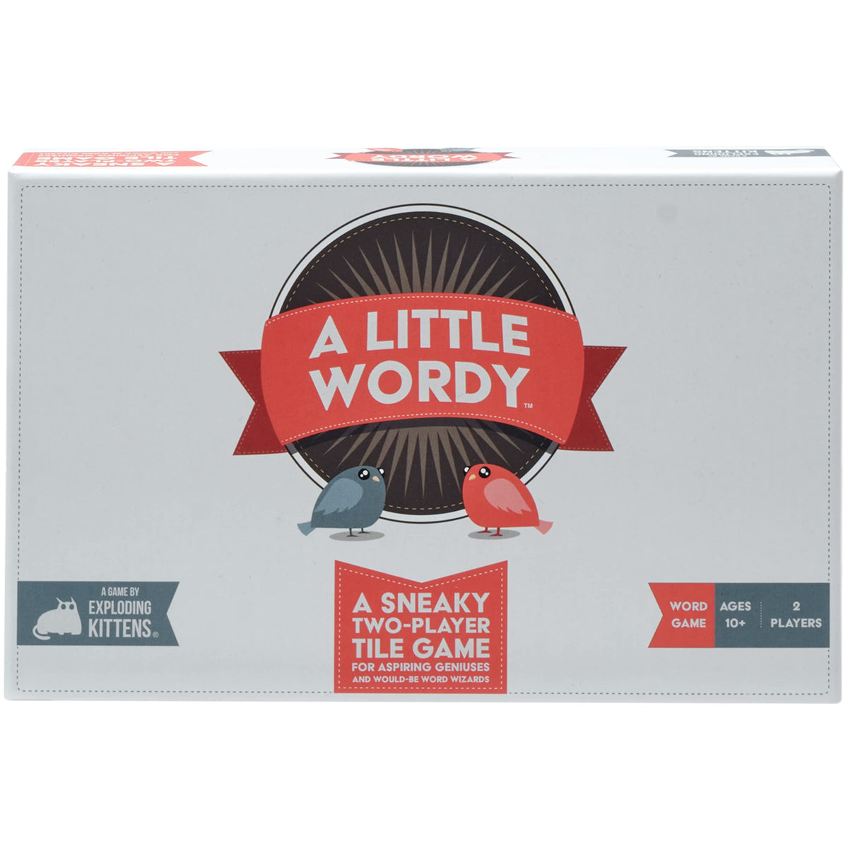Exploding Kittens A Little Wordy bird cards support clever two-player wordplay.