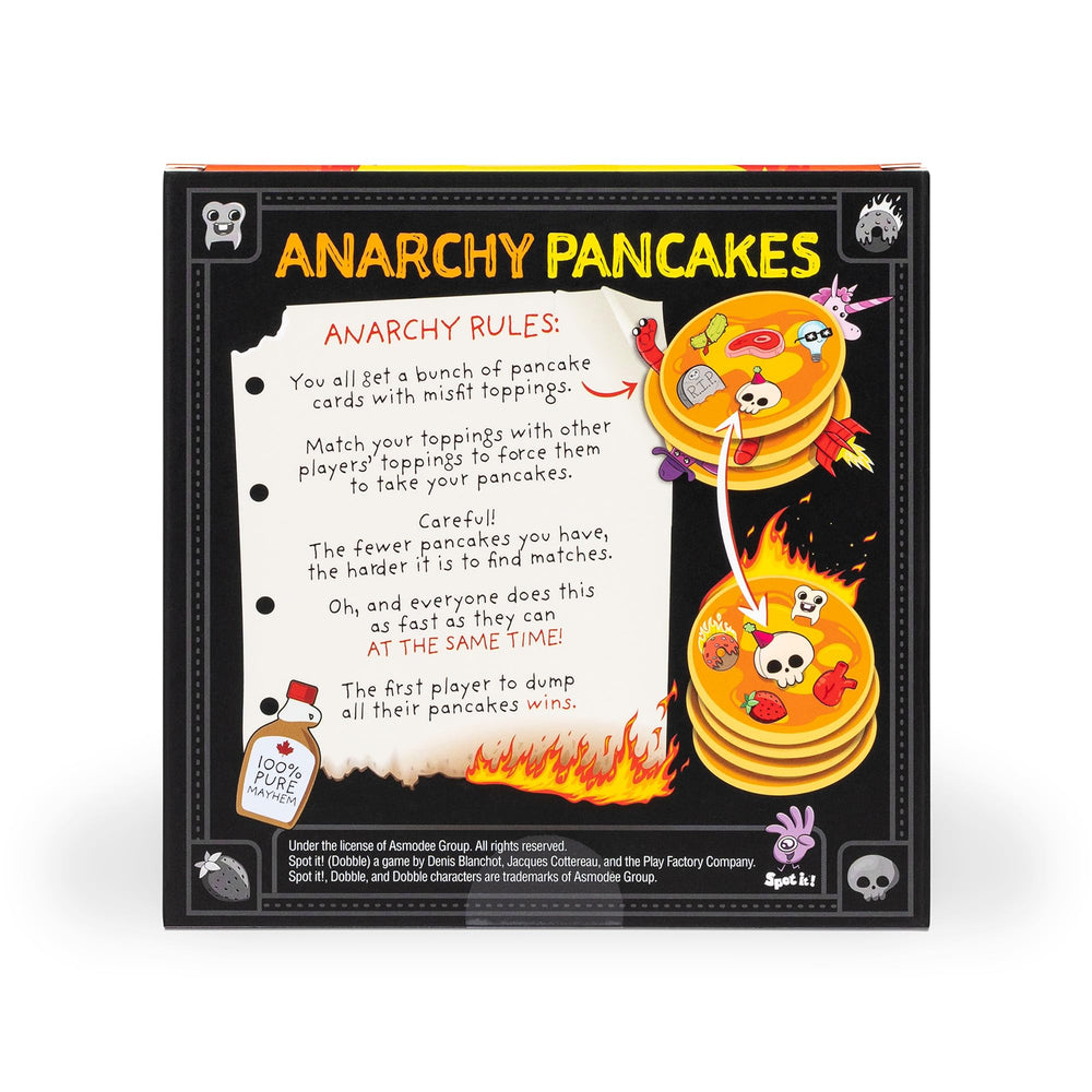 Exploding Kittens Anarchy Pancakes box art conveys chaotic, humorous energy.