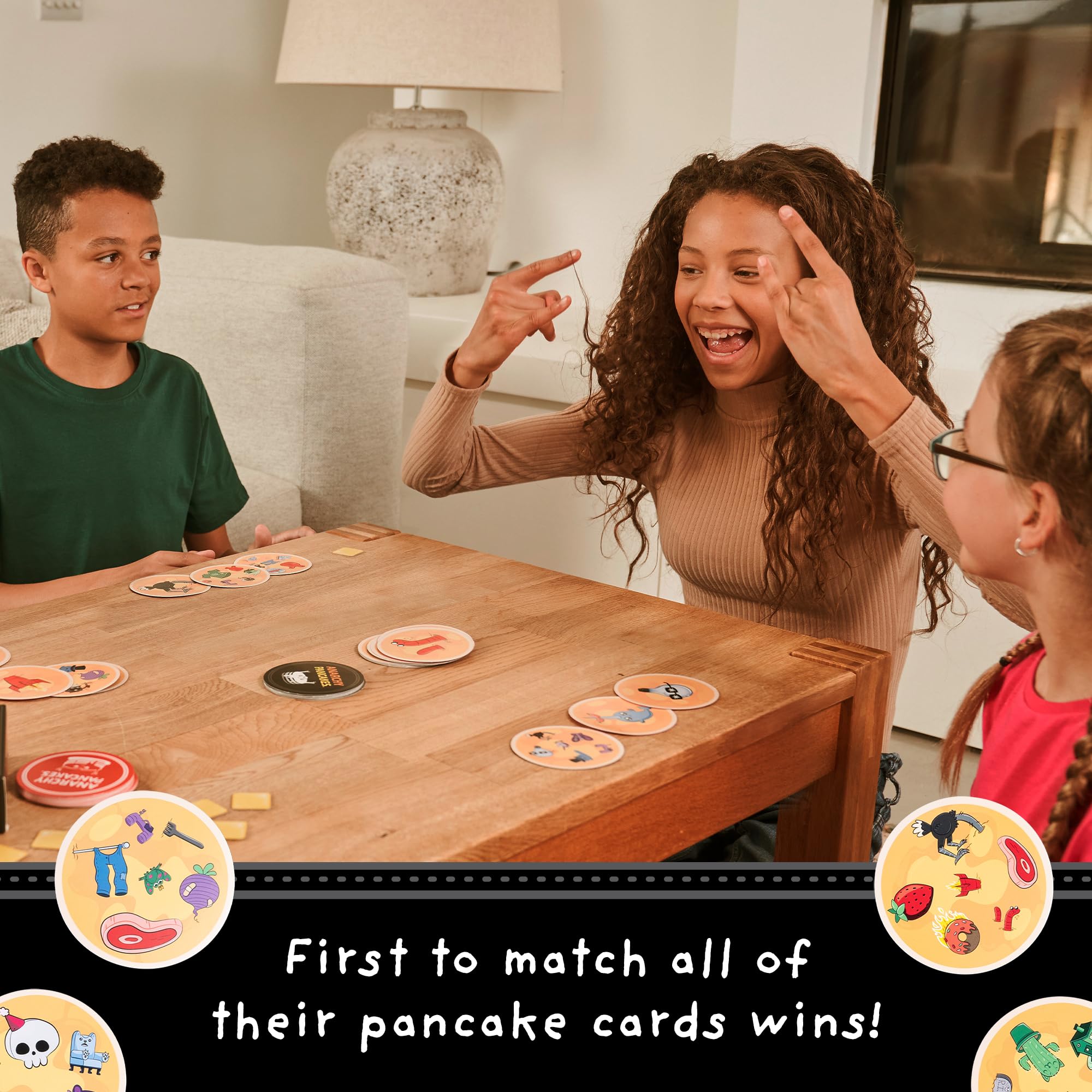Exploding Kittens Anarchy Pancakes butter tokens provide tactile scoring fun.