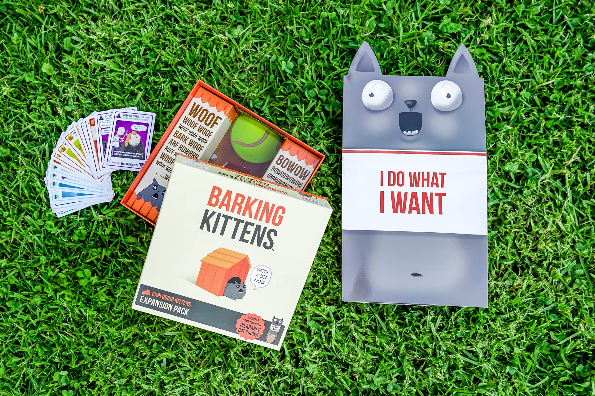 Exploding Kittens Barking Kittens cat crown accessory adds playful flair to gameplay