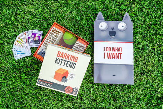 Exploding Kittens Barking Kittens cat crown accessory adds playful flair to gameplay