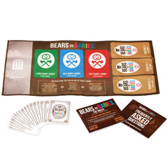 Exploding Kittens Bears vs Babies humorous art by The Oatmeal enhances charm.