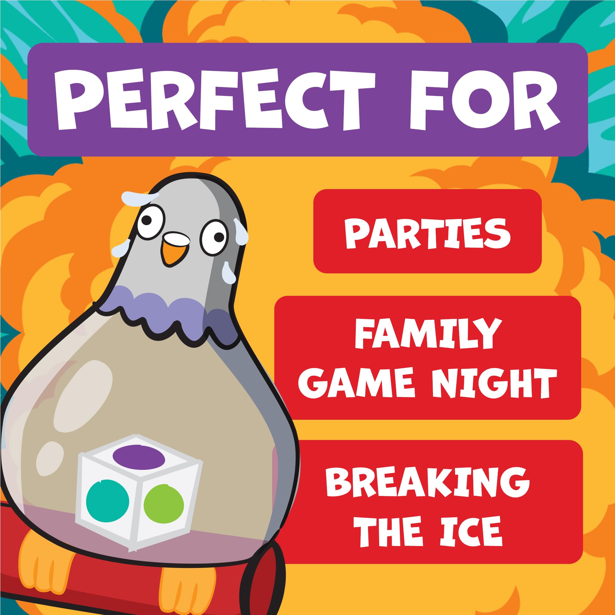 Exploding Pigeon family game night filled with laughter and friendly competition.
