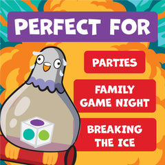 Exploding Pigeon family game night filled with laughter and friendly competition.