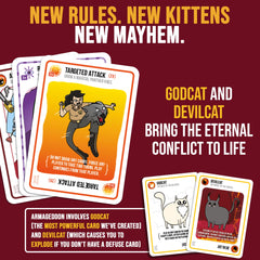 Devilcat card introduces mischievous twists in Exploding Kittens Good vs Evil sessions.
