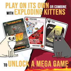 Instruction manual included to help new players learn Exploding Kittens Good vs Evil.