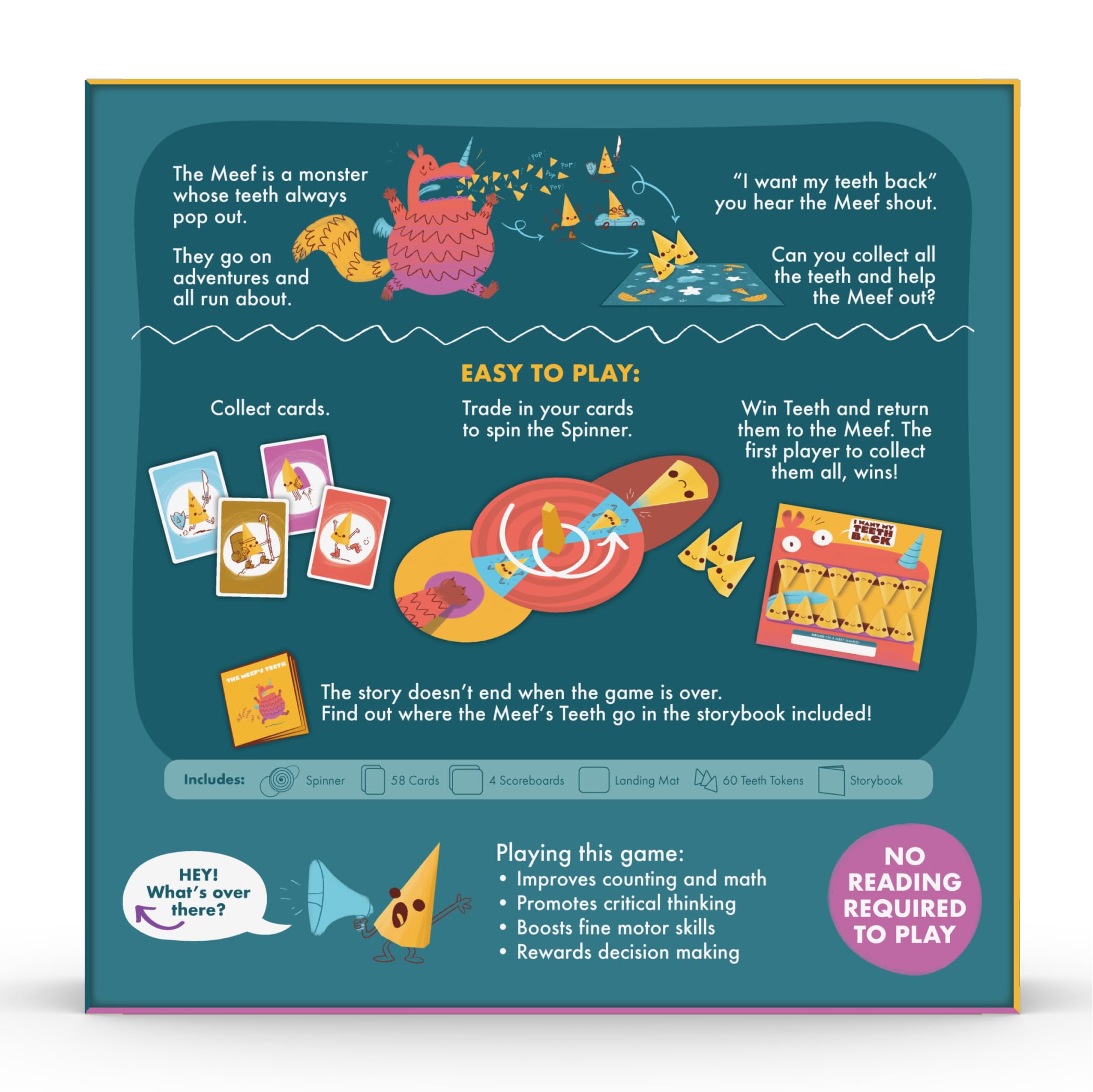 Exploding Kittens I Want My Teeth Back family game night illustration.