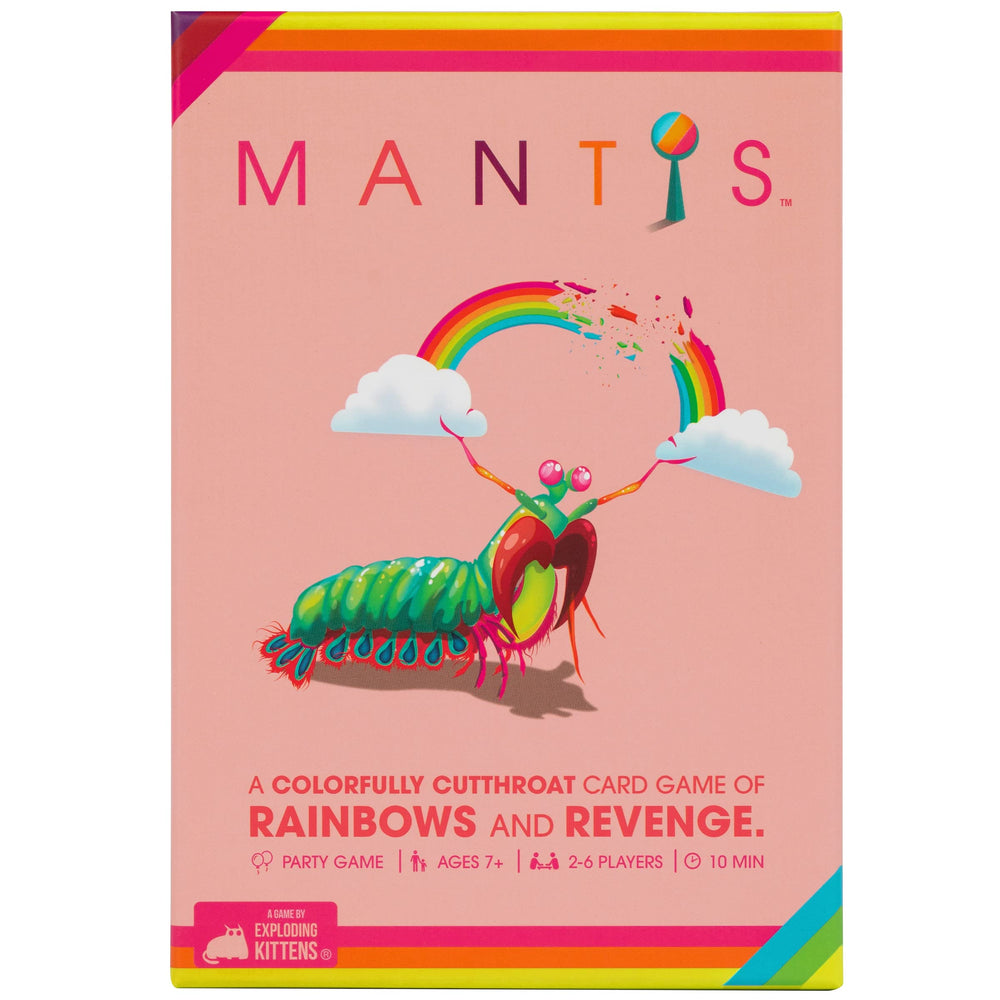 Exploding Kittens Mantis card-game setup, ready for fast-paced family play.