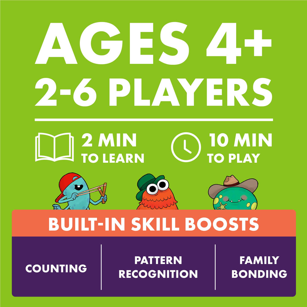 Exploding Kittens Monster Match promotes quick thinking and collaboration.