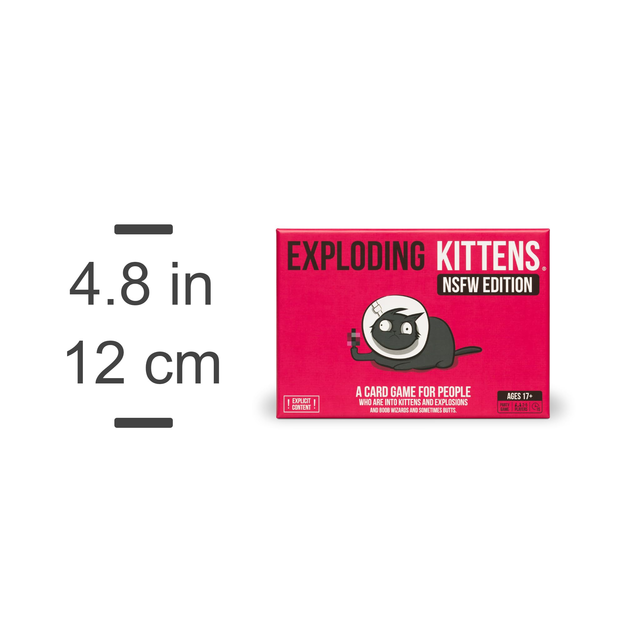 Exploding Kittens NSFW Edition close-up of defuse and exploding kitten cards for quick turns.