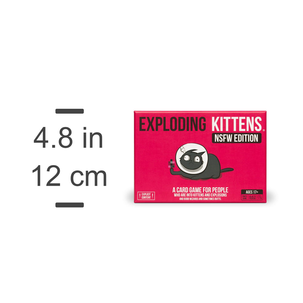 Exploding Kittens NSFW Edition close-up of defuse and exploding kitten cards for quick turns.