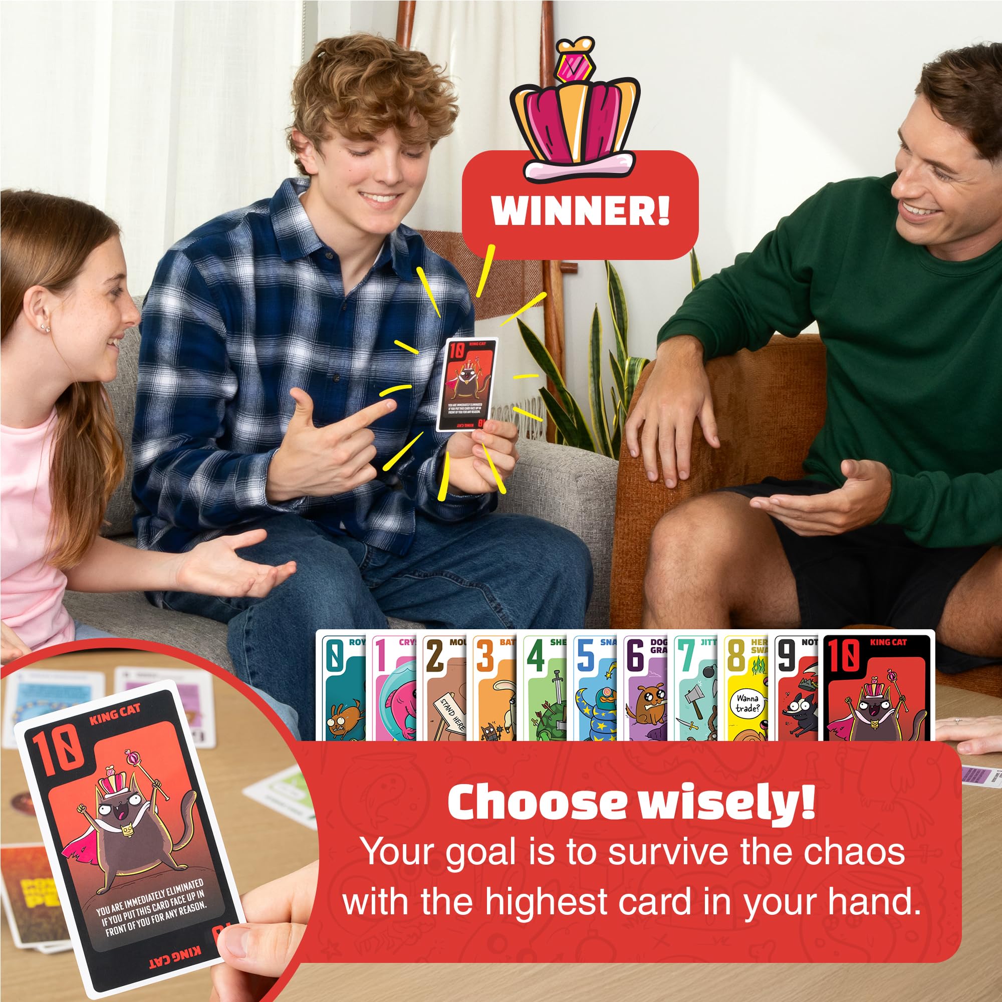 Backstab and steal actions in Exploding Kittens Power Hungry Pets