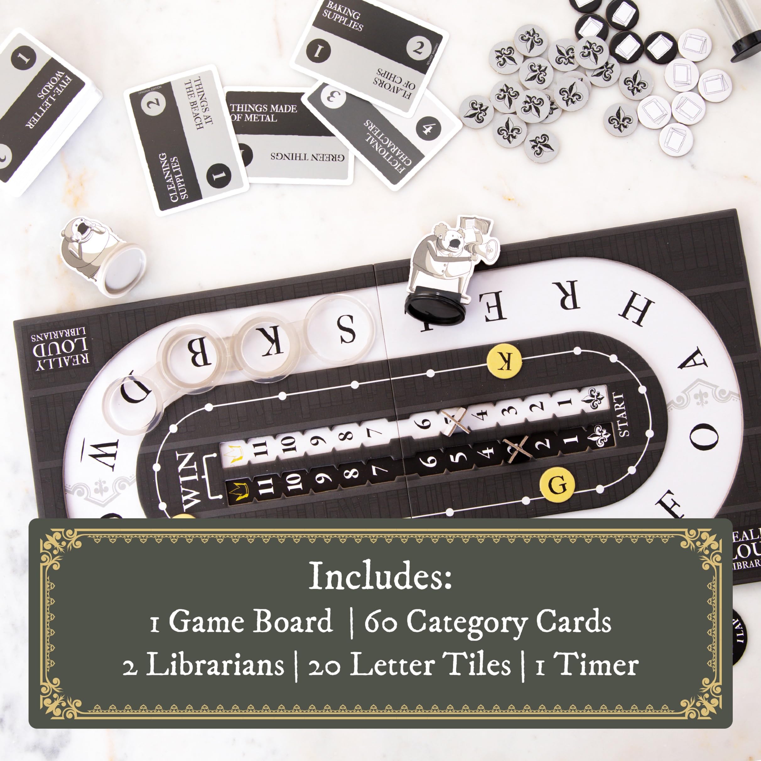 Exploding Kittens Really Loud Librarians category cards spark quick, playful prompts.