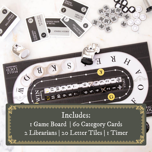 Exploding Kittens Really Loud Librarians category cards spark quick, playful prompts.