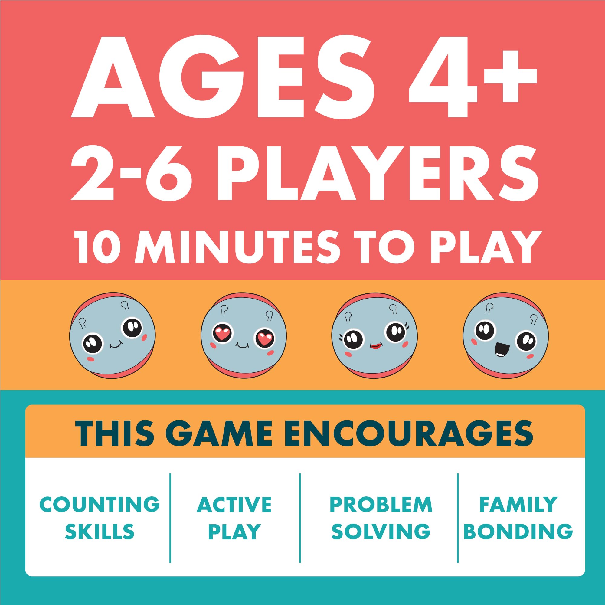 Family enjoying Exploding Kittens Roly Poly Goalie at a game night