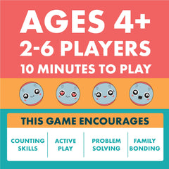 Family enjoying Exploding Kittens Roly Poly Goalie at a game night