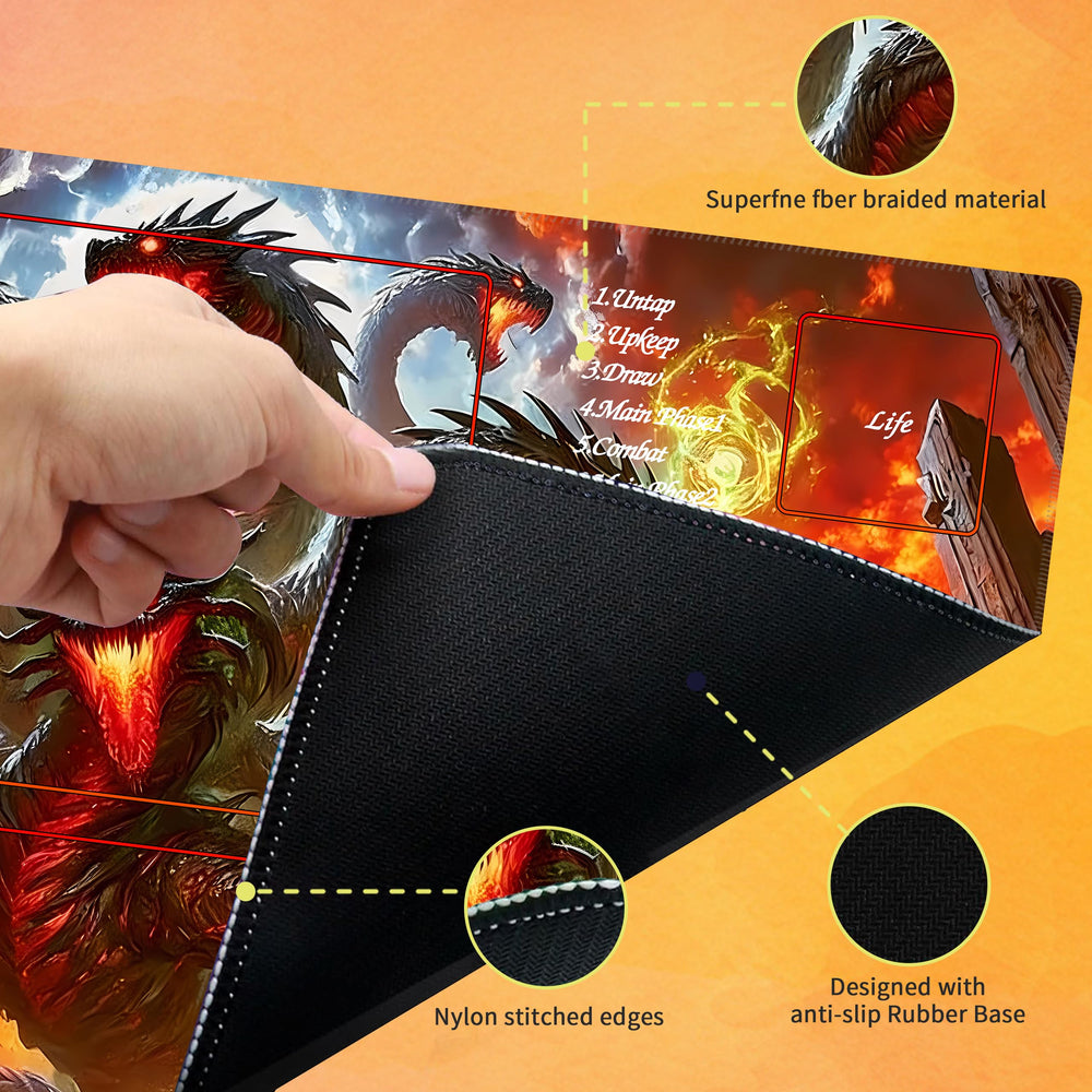Extalas MTG playmat features vibrant, detailed artwork for immersive battles.